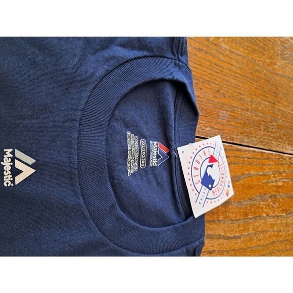 New 2XL Majestic New York Yankees Baseball Short Sleeve Pullover TShirt Shirt - Picture 3 of 3
